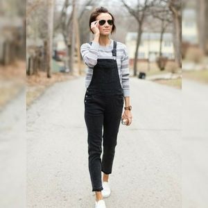 We wore what High rise skinny overalls